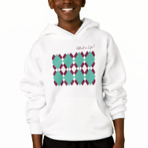 Moletom com Capuz Infantil Gráfico Argyle