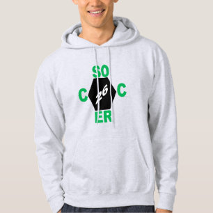 Moletom com capuz masculino cinza DESIGN FUTEBOL 2