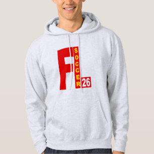 Moletom com capuz masculino cinza FLORIDA SOCCER
