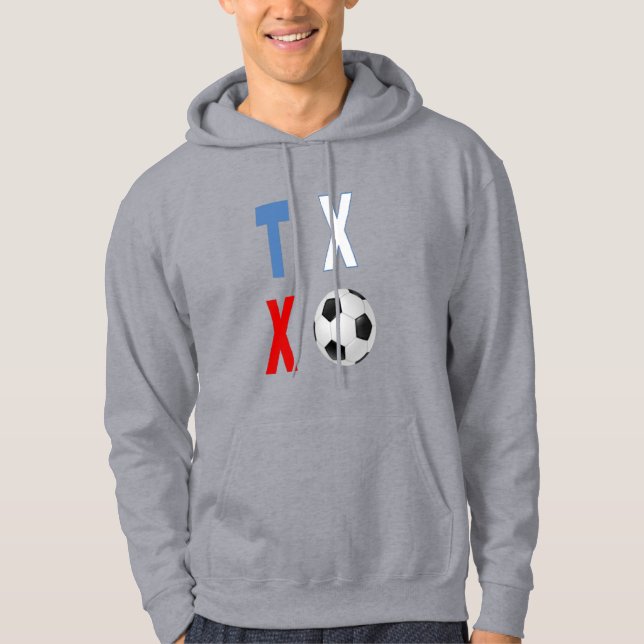 Moletom com capuz masculino cinza TEXAS SPORT (Frente)