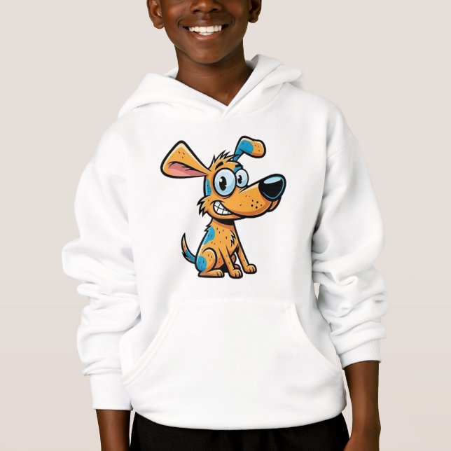 Moletom com Capuz para Crianças Cachorro Divertido (Frente)