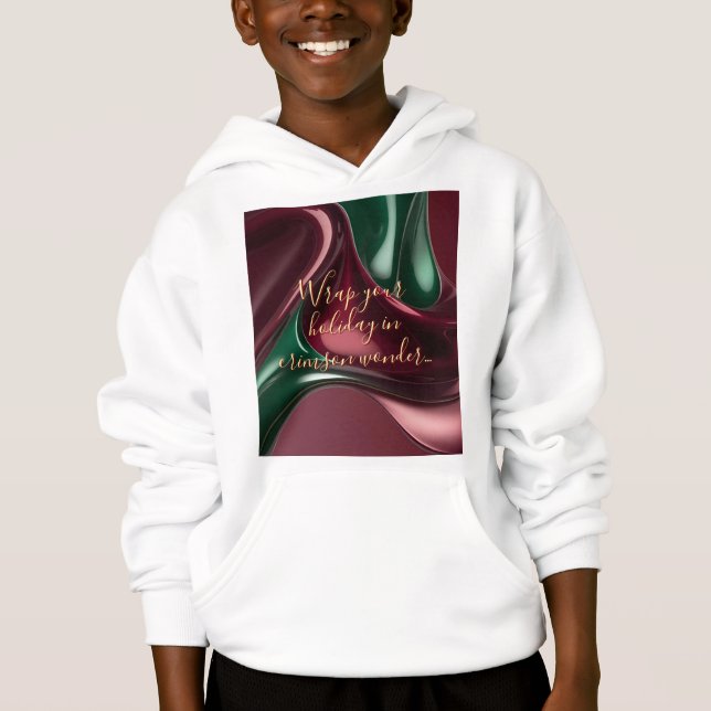 Moletom com capuz para crianças em gráfico elegant (Frente)