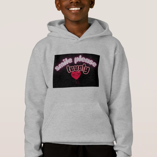 Moletom com Capuz para Crianças Smile Please (Frente)