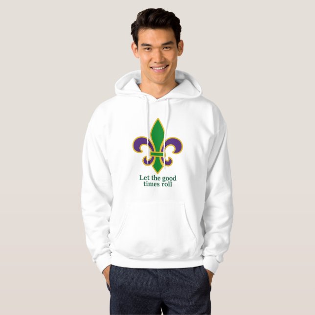 Moletom com capuz para Mardi Gras adulto (Frente Completa)