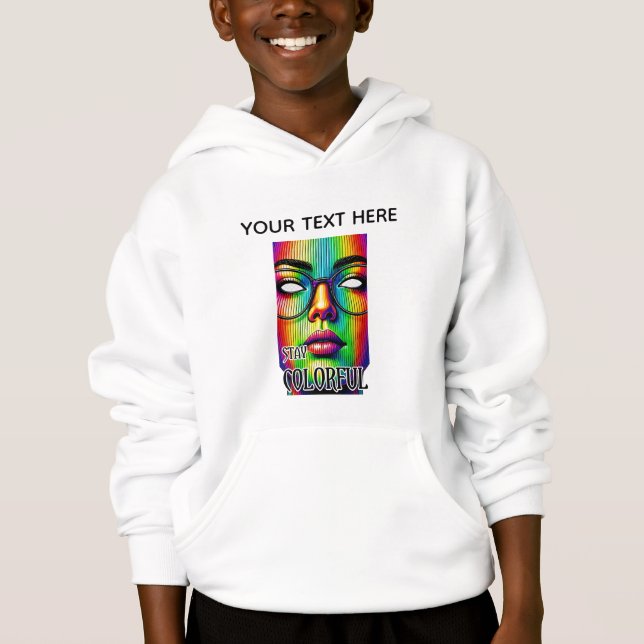 Moletom com capuz personalizado para crianças (Frente)