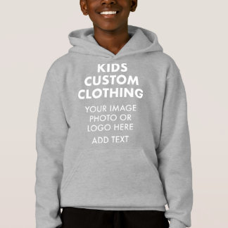 Moletom com capuz personalizado para MENINO - CINZ