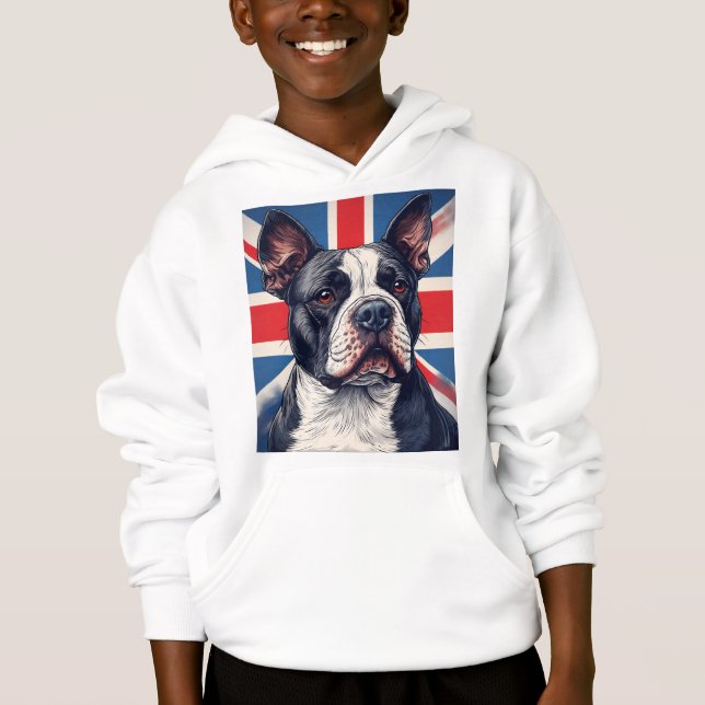 Moletom com Capuz Union Jack para Crianças Staffor (Frente)