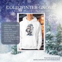 Moletom com Capuz Unisex Gnome do Inverno Frio