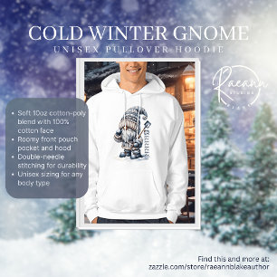 Moletom com Capuz Unisex Gnome do Inverno Frio