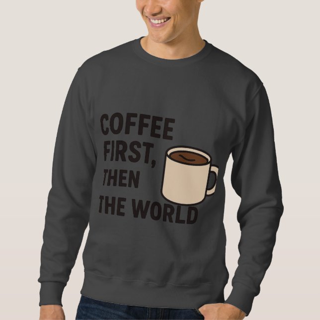 Moletom com Citação de Café para Homens (Frente)