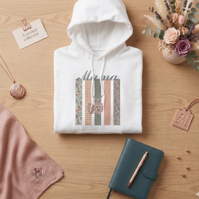 Moletom com Colar Floral Mama Nome Personalizado - (Criador carregado)