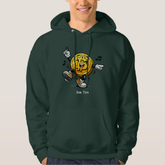 Moletom com desenho animado de Bitcoin dançando e