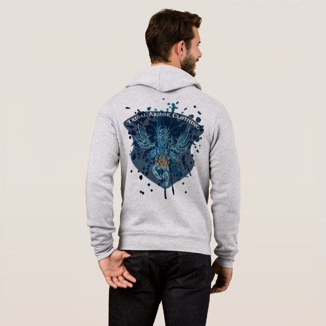 Moletom com desenho de manchas de dragão de armadu (Parte Traseira Completa)