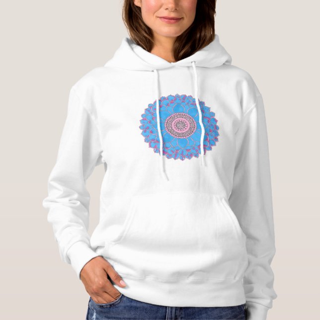 Moletom com desenho de mandala feito à mão (Frente)