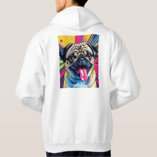 Moletom com desenho de pug em pop art 01