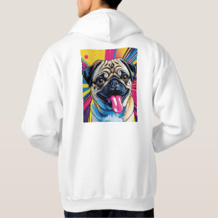 Moletom com desenho de pug em pop art 01