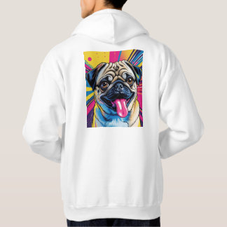 Moletom com desenho de pug em pop art 01