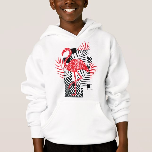 Moletom com Estampa de Flamingo Vermelho para Meni (Frente)