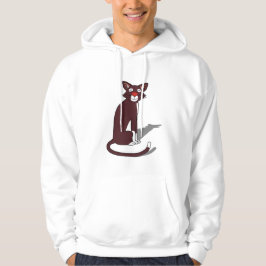 Moletom com Estampa de Gato Marrom Fofo para Homen