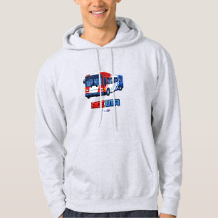 Moletom com estampa de ônibus UTA de 8 bits