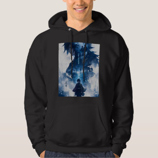 Moletom com Estilo de Aquarela de Anime Escuro – F