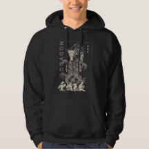Moletom com Gráfico de Dragão Masculino Streetwear