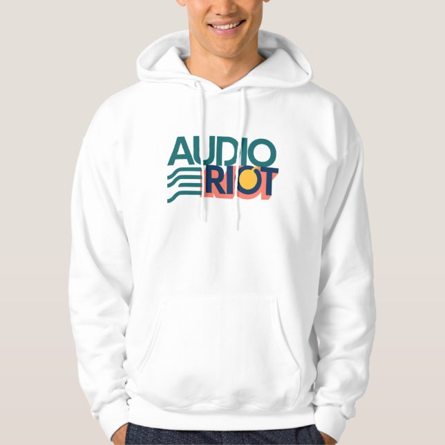 Moletom com Logo da Banda Audio Riot Branco (Frente)