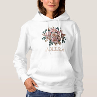 Moletom com Monograma Floral em Dourado Rosado Per