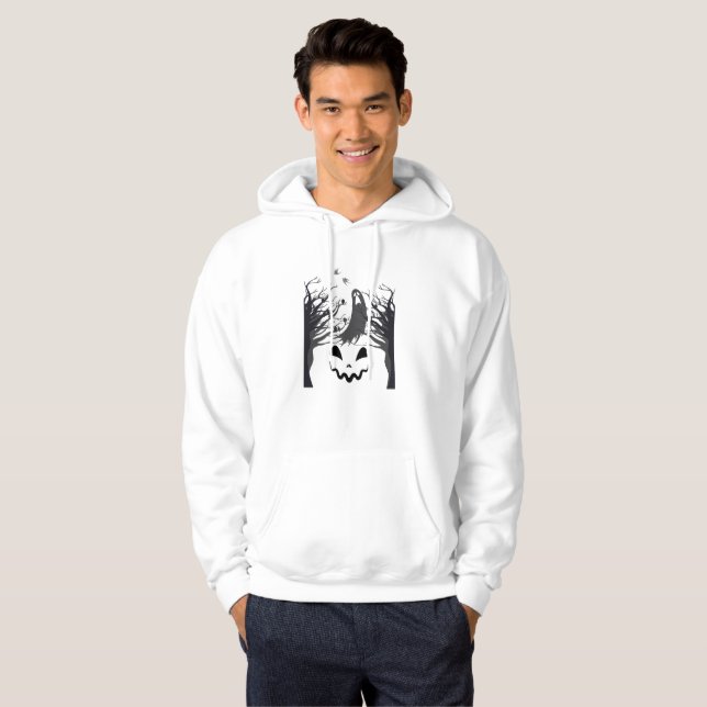 Moletom com Silhueta de Fantasma da Floresta Assom (Frente Completa)