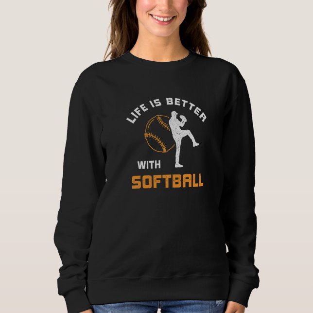 Moletom com Softbol Dizendo Jogador de Softbol (Frente)