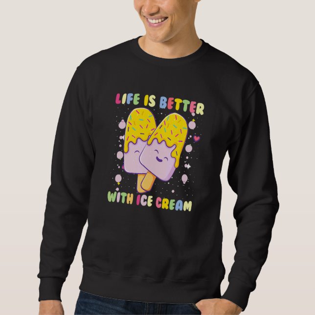 Moletom Com Sorvete  Sobremesa Retro (Frente)