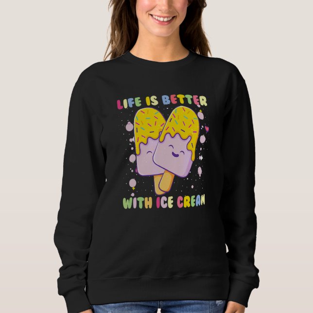 Moletom Com Sorvete  Sobremesa Retrô (Frente)