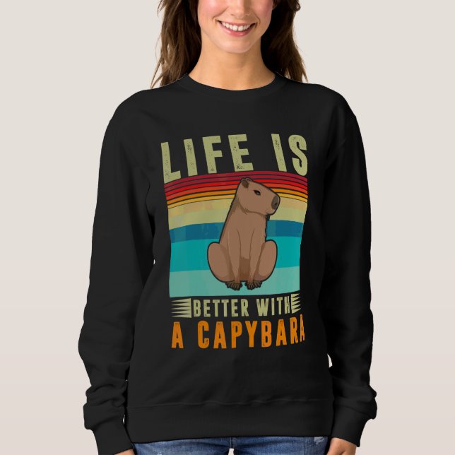 Moletom Com um capivara carpincho roedor Memes (Frente)
