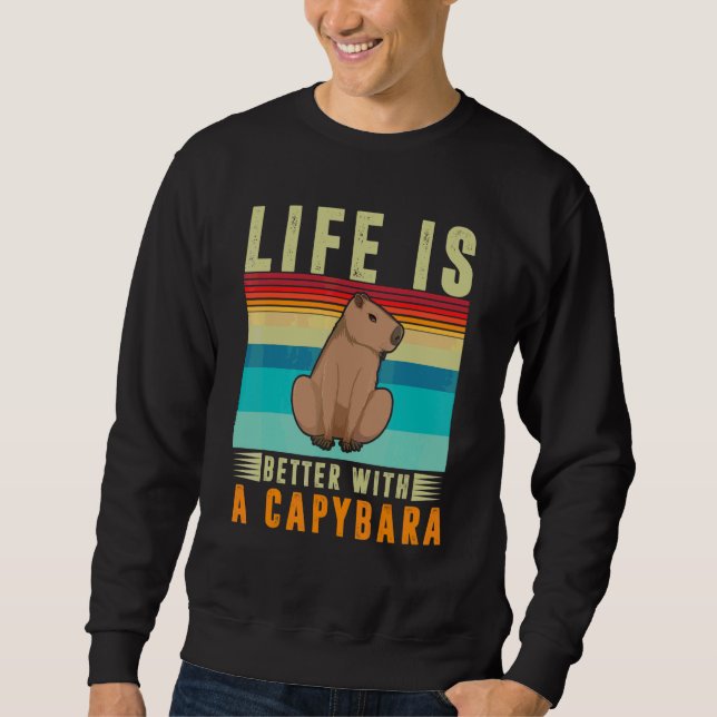 Moletom Com um capivara carpincho roedor Memes (Frente)