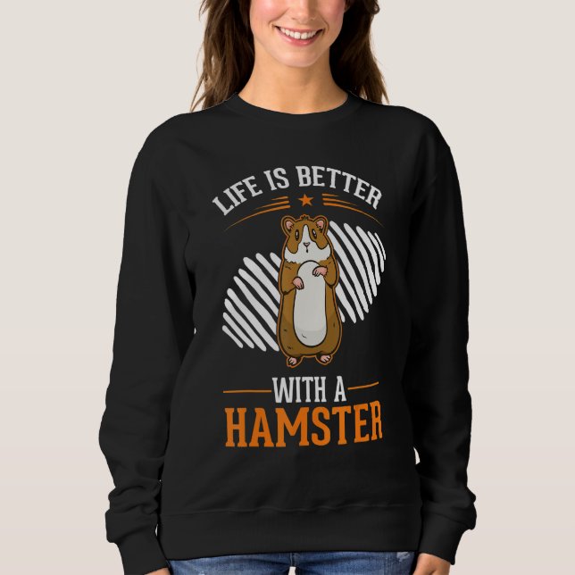 Moletom com um Hamster de Roda de Hamster (Frente)