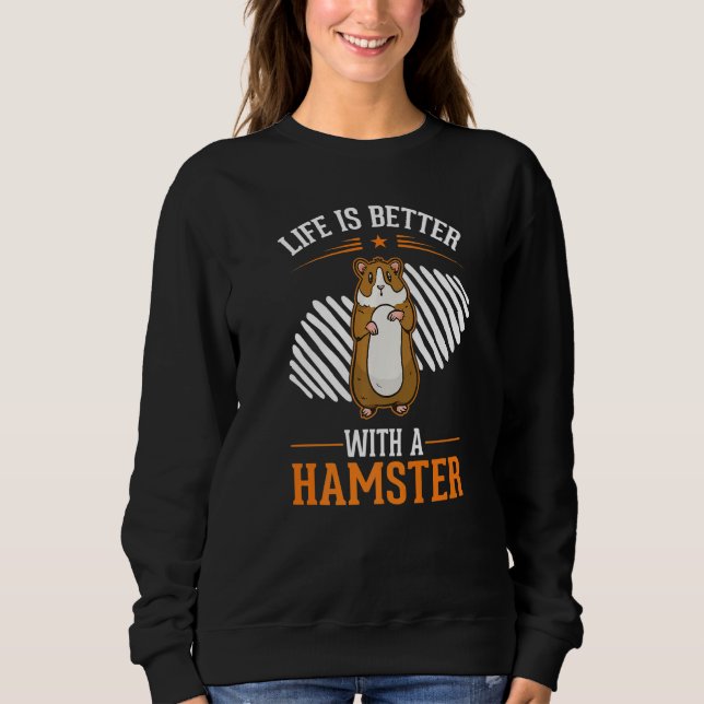 Moletom com um Hamster de Roda de Hamster (Frente)