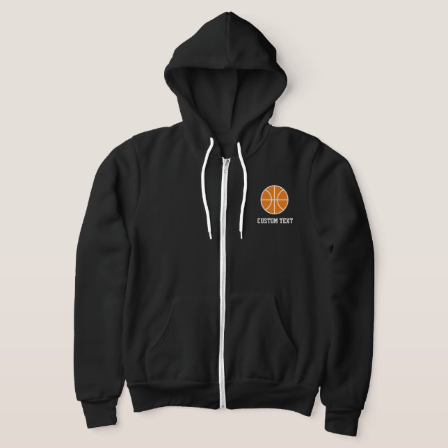 Moletom com zíper e logo de esportes de basquete p (Postura )