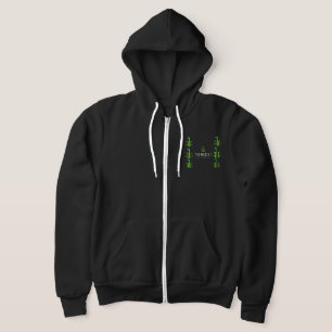 Moletom com Zíper para Adultos (Preto Vibrante)