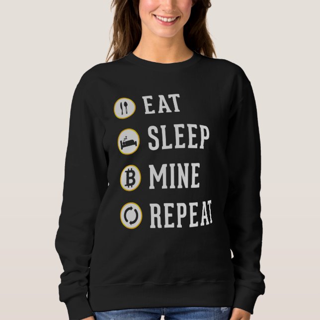 Moletom Coma A Mina De Sono Repetir Criptomoeda Btc T (Frente)