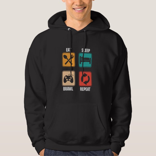 Moletom Coma Design de jogador engraçado no sono (Frente)