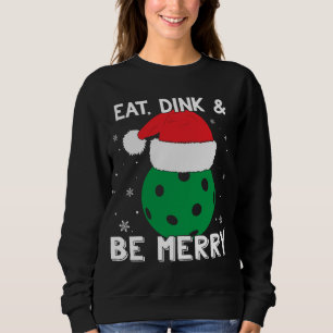 Moletom Coma Dink E Seja Feliz Pickleball Santa Hat Engraç