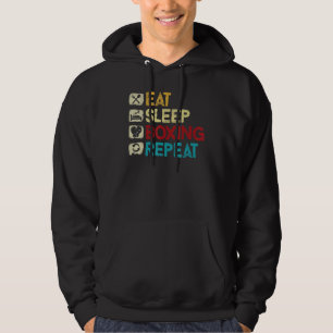 Moletom Coma Dormir Boxe Repetir Homem do Boxe Luvas de Bo