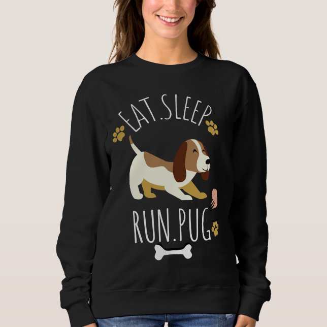 Moletom COMA. DORMIR. RUN PUG Classic T-Shirt 724 (Frente)