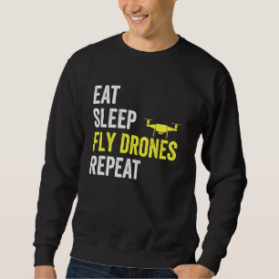 Moletom Coma Drones com mosca do sono Piloto do Drone Repe