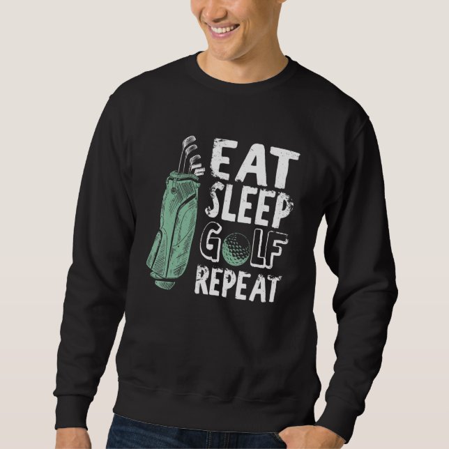 Moletom Coma Golf De Sono Repita Golfer Golfer Outfi Vinta (Frente)