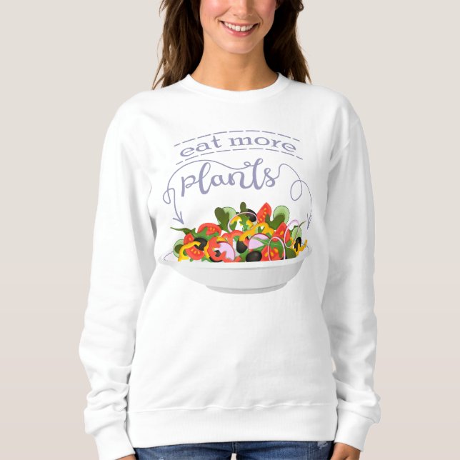 Moletom Coma mais plantas com cartazes de motivação de sal (Frente)