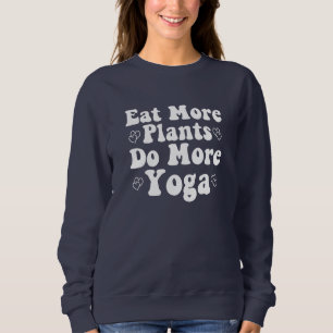 Moletom Coma Mais Plantas Faz Mais Yoga Dizendo Coração No