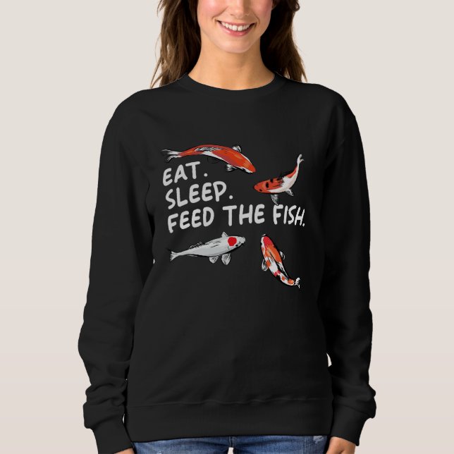 Moletom Coma O Sono Alimenta O Peixe Engraçado Koi Lover K (Frente)