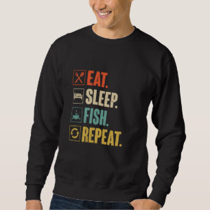 Moletom Coma Peixe Dormir Repita Divertido Pesca Pescador