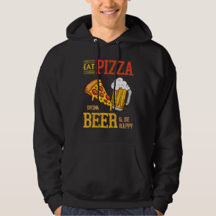 Moletom Coma Pizza Beber Cerveja E Seja Feliz Cerveja De P